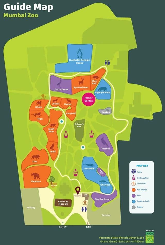 Mumbai - Bombay zoo park map